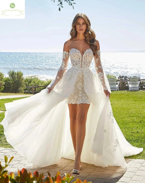 Wedding Dress Lace - Beach Bride Gown