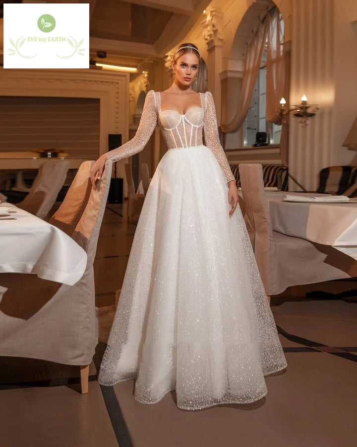 Wedding Bridal Dress A-Line Sweetheart Gown 2024