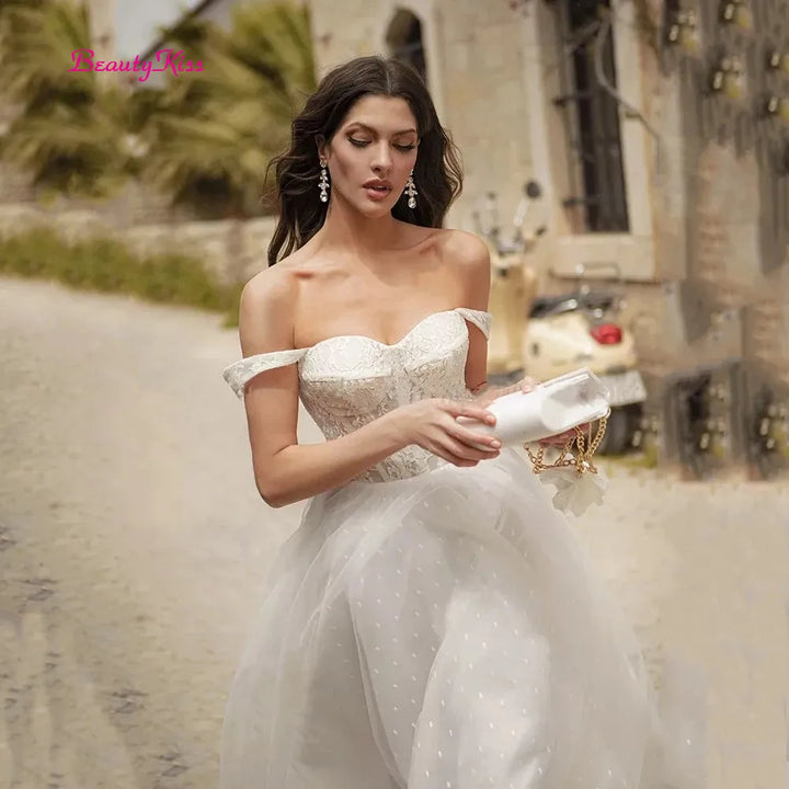 Wedding Dress Sweetheart Off the Shoulder