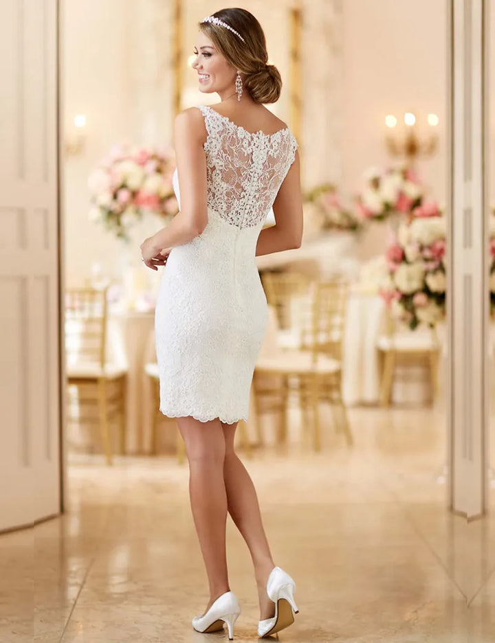 Wedding Dress With Detachable Skirt.